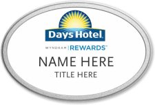 (image for) Days Hotel / Wyndham Oval White Pebbled Frame Prestige Badge