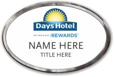 (image for) Days Hotel / Wyndham Oval White Polished Frame Prestige Badge