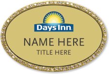 (image for) Days Inn Oval Gold Bling Badge