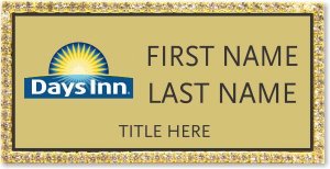 (image for) Days Inn Gold Bling Badge - Stacked Name