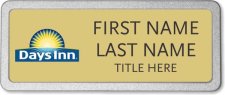 (image for) Days Inn Gold Prestige Badge with Pebbled Frame - Stacked Name