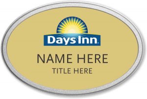 (image for) Days Inn Oval Gold Pebbled Frame Prestige Badge