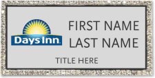 (image for) Days Inn Silver Bling Badge - Stacked Name