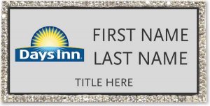 (image for) Days Inn Silver Bling Badge - Stacked Name