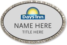 (image for) Days Inn Oval Silver Bling Badge