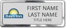 (image for) Days Inn Silver Prestige Badge with Polished Frame - Stacked Name