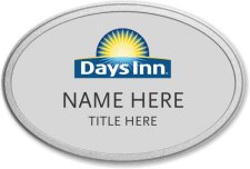 (image for) Days Inn Oval Silver Pebbled Frame Prestige Badge