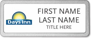 (image for) Days Inn White Prestige Badge with Pebbled Frame - Stacked Name