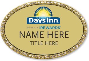 (image for) Days Inn / Wyndham Oval Gold Bling Badge