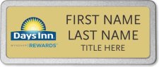 (image for) Days Inn / Wyndham Gold Prestige Badge with Pebbled Frame - Stacked Name