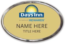 (image for) Days Inn / Wyndham Oval Gold Polished Frame Prestige Badge