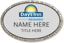 (image for) Days Inn / Wyndham Oval Silver Bling Badge