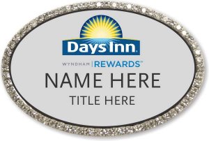 (image for) Days Inn / Wyndham Oval Silver Bling Badge