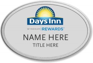 (image for) Days Inn / Wyndham Oval Silver Pebbled Frame Prestige Badge