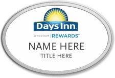 (image for) Days Inn / Wyndham Oval White Pebbled Frame Prestige Badge