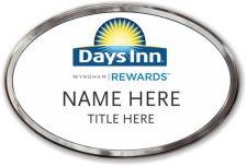 (image for) Days Inn / Wyndham Oval White Polished Frame Prestige Badge