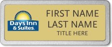 (image for) Days Inn & Suites Gold Prestige Badge with Pebbled Frame - Stacked Name