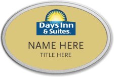 (image for) Days Inn & Suites Oval Gold Pebbled Frame Prestige Badge