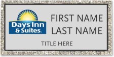 (image for) Days Inn & Suites Silver Bling Badge - Stacked Name