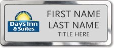 (image for) Days Inn & Suites Silver Prestige Badge with Polished Frame - Stacked Name