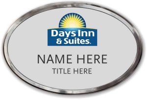 (image for) Days Inn & Suites Oval Silver Polished Frame Prestige Badge