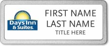 (image for) Days Inn & Suites White Prestige Badge with Pebbled Frame - Stacked Name