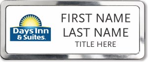 (image for) Days Inn & Suites White Prestige Badge with Polished Frame - Stacked Name