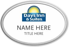 (image for) Days Inn & Suites Oval White Pebbled Frame Prestige Badge