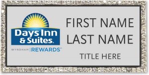 (image for) Days Inn & Suites / Wyndham Silver Bling Badge - Stacked Name