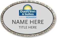 (image for) Days Inn & Suites / Wyndham Oval Silver Bling Badge