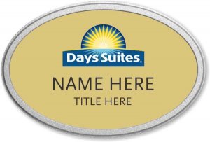 (image for) Days Suites Oval Gold Pebbled Frame Prestige Badge