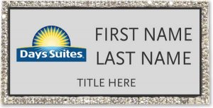 (image for) Days Suites Silver Bling Badge - Stacked Name