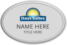 (image for) Days Suites Oval Silver Pebbled Frame Prestige Badge