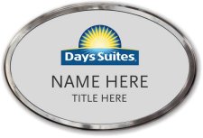 (image for) Days Suites Oval Silver Polished Frame Prestige Badge