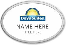 (image for) Days Suites Oval White Pebbled Frame Prestige Badge