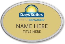 (image for) Days Suites / Wyndham Oval Gold Pebbled Frame Prestige Badge