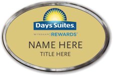 (image for) Days Suites / Wyndham Oval Gold Polished Frame Prestige Badge