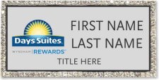 (image for) Days Suites / Wyndham Silver Bling Badge - Stacked Name