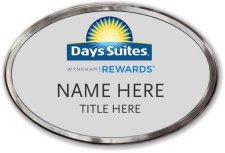 (image for) Days Suites / Wyndham Oval Silver Polished Frame Prestige Badge