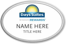 (image for) Days Suites / Wyndham Oval White Pebbled Frame Prestige Badge