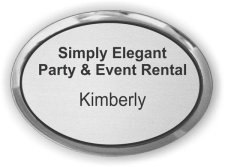 (image for) Simply Elegant Party & Event Rental Executive Silver Oval badge