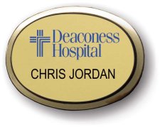 (image for) Deaconess Hospital Executive Gold Oval Badge