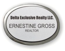 (image for) Delta Exclusive Realty Executive Silver Oval Badge