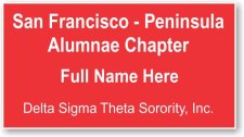(image for) Delta Sigma Theta Sorority San Fransico Red Badge