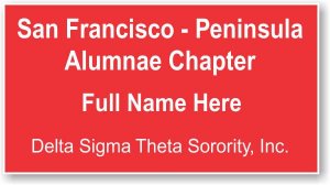 (image for) Delta Sigma Theta Sorority San Fransico Red Badge