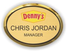 (image for) Denny's Gold Oval Executive Badge