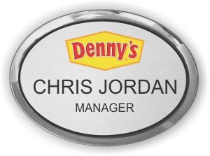 (image for) Denny\'s Silver Oval Executive Badge