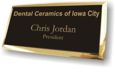 (image for) Dental Ceramics of Iowa City Executive Black Gold Framed Badge