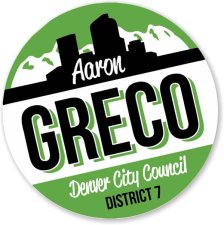 (image for) Aaron Greco Denver City Council Circle Shaped Badge