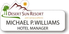 (image for) Desert Sun Resort White Shaped Badge